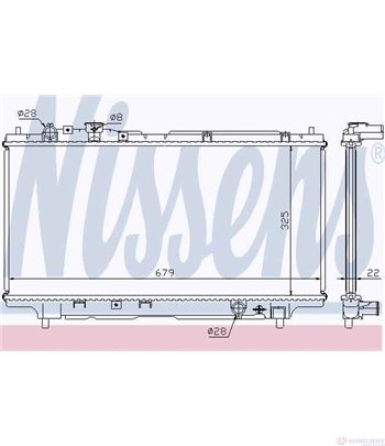 РАДИАТОР ВОДЕН MAZDA 323 C V (1994-) 1.5 16V - NISSENS