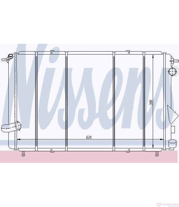 РАДИАТОР ВОДЕН RENAULT ESPACE II (1991-) 2.8 V6 - NISSENS
