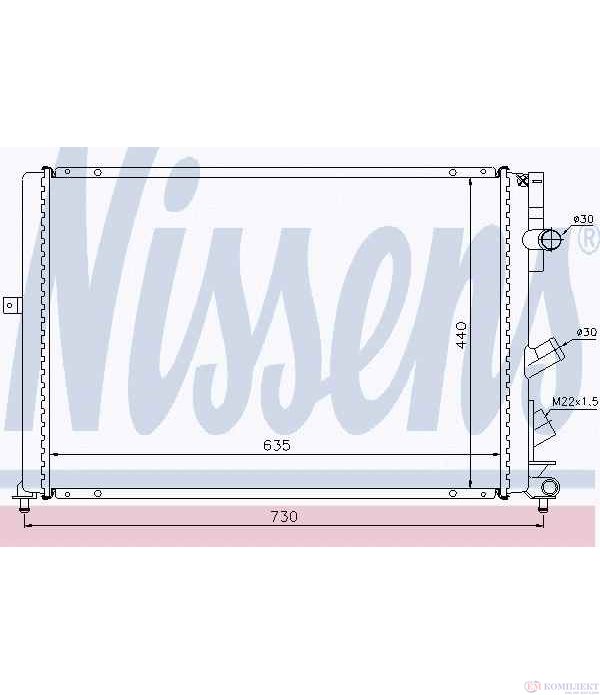 РАДИАТОР ВОДЕН RENAULT LAGUNA GRANDTOUR (1995-) 3.0 - NISSENS