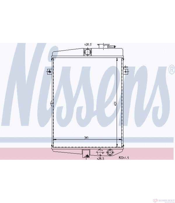 РАДИАТОР ВОДЕН VOLKSWAGEN PASSAT (1973-) 1.3 - NISSENS
