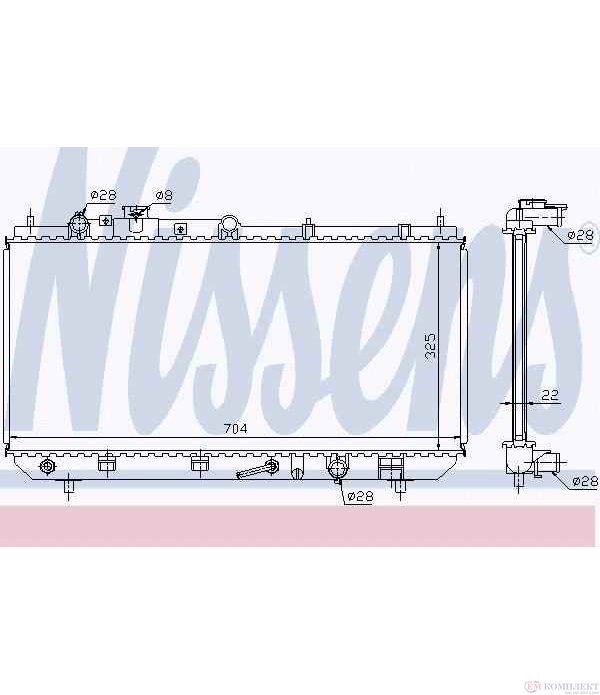 РАДИАТОР ВОДЕН MAZDA 323 F VI (1998-) 1.6 - NISSENS