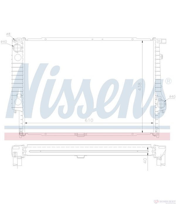 РАДИАТОР ВОДЕН BMW 5 SERIES E34 (1987-) M5 - NISSENS