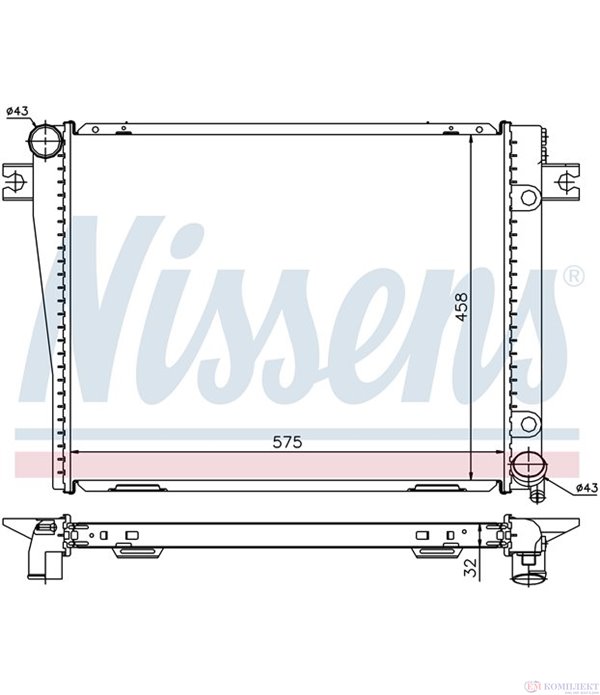 РАДИАТОР ВОДЕН BMW 5 SERIES E28 (1980-) 525 i - NISSENS
