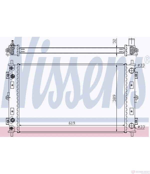 РАДИАТОР ВОДЕН CHRYSLER STRATUS (1995-) 2.5 V6 - NISSENS