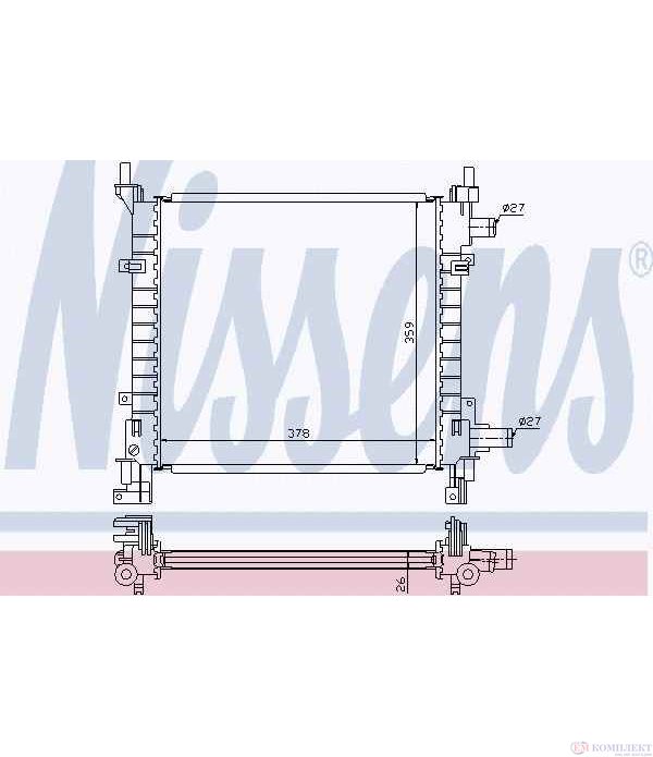 РАДИАТОР ВОДЕН FORD KA (1996-) 1.0 i - NISSENS