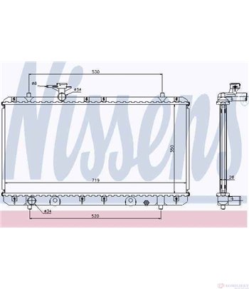 РАДИАТОР ВОДЕН SUZUKI LIANA COMBI (2001-) 1.3 - NISSENS