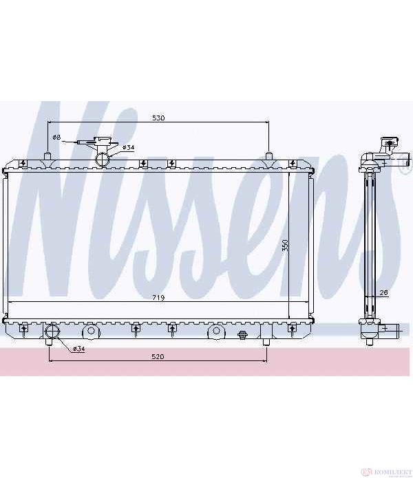 РАДИАТОР ВОДЕН SUZUKI LIANA COMBI (2001-) 1.3 - NISSENS