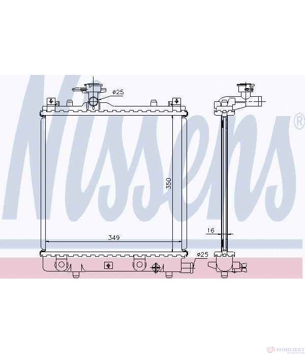 РАДИАТОР ВОДЕН SUZUKI WAGON R+ (1997-) 1.0 - NISSENS