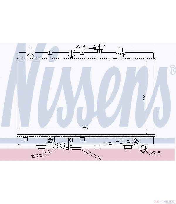 РАДИАТОР ВОДЕН KIA RIO COMBI (2000-) 1.5 16V - NISSENS