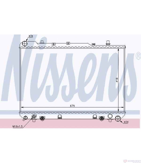 РАДИАТОР ВОДЕН SSANGYONG MUSSO (1995-) 2.9 TD - NISSENS