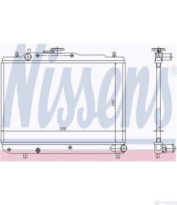 РАДИАТОР ВОДЕН MAZDA 121 II (1990-) 1.1 - NISSENS