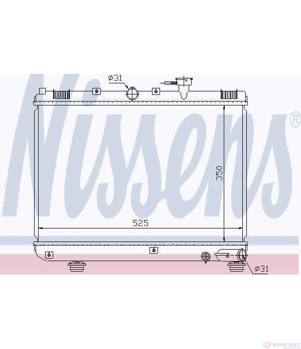 РАДИАТОР ВОДЕН KIA RIO COMBI (2000-) 1.3 - NISSENS
