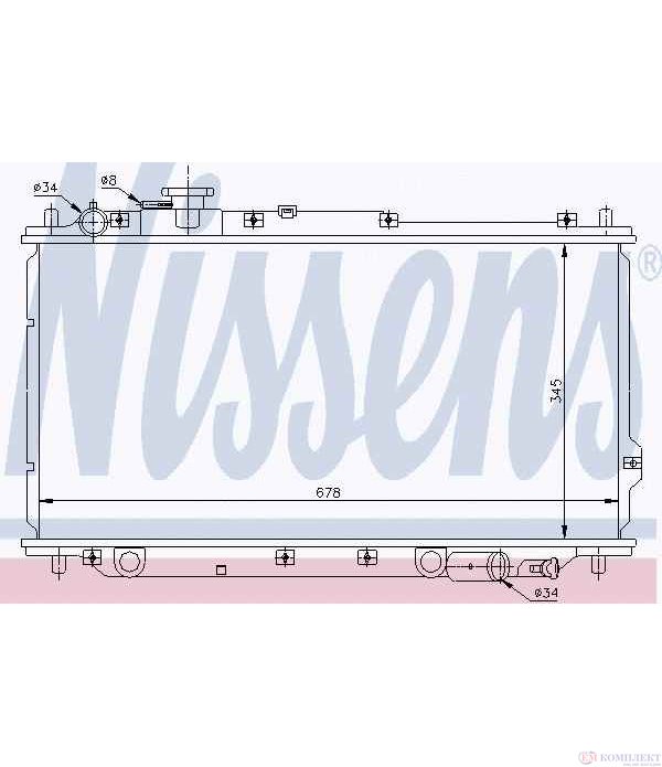 РАДИАТОР ВОДЕН KIA CARENS II (2002-) 1.8 - NISSENS