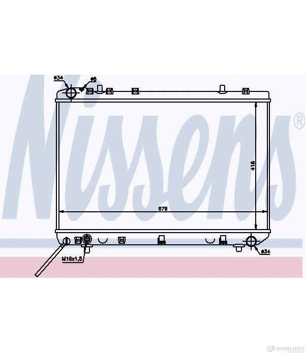 РАДИАТОР ВОДЕН DAEWOO KORANDO CABRIO (1999-) 2.3 - NISSENS