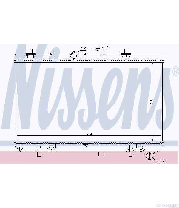 РАДИАТОР ВОДЕН KIA RIO COMBI (2000-) 1.5 16V - NISSENS