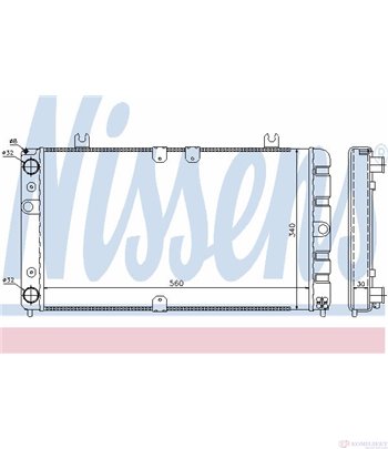 РАДИАТОР ВОДЕН LADA KALINA SEDAN (2004-) 1.6 16V - NISSENS