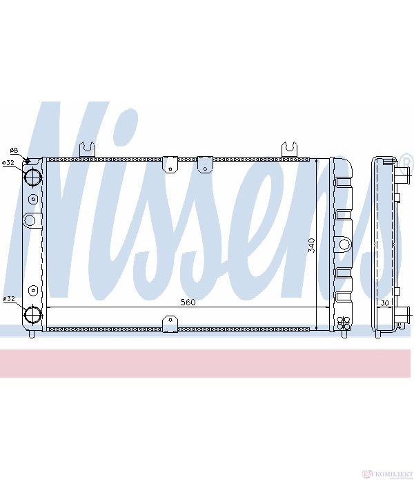 РАДИАТОР ВОДЕН LADA KALINA SEDAN (2004-) 1.6 16V - NISSENS