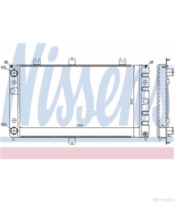 РАДИАТОР ВОДЕН LADA PRIORA HATCHBACK (2008-) 1.6 LPG - NISSENS