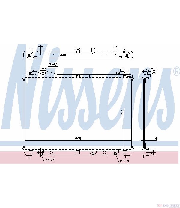 РАДИАТОР ВОДЕН SUZUKI GRAND VITARA (2005-) 1.9 DDiS - NISSENS
