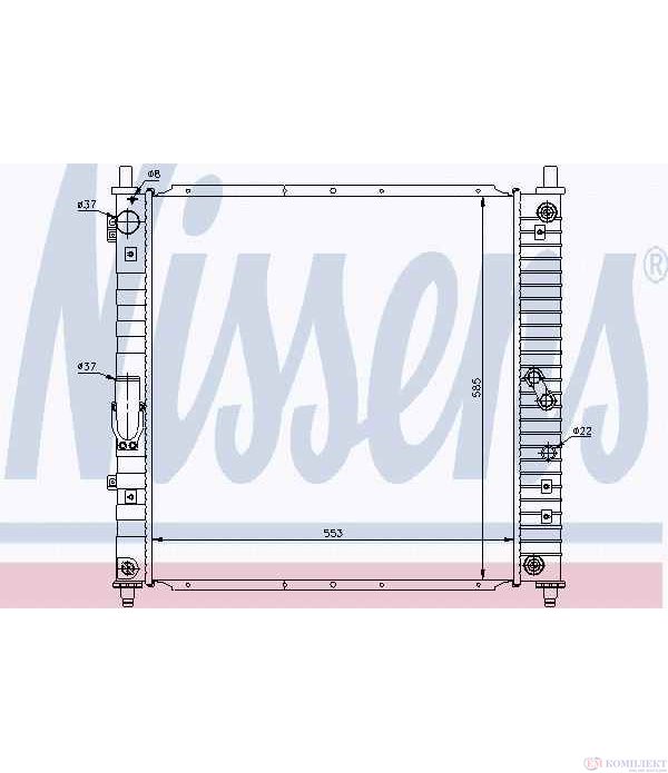 РАДИАТОР ВОДЕН SSANGYONG REXTON (2002-) 3.2 - NISSENS