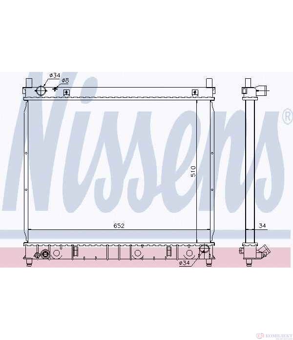 РАДИАТОР ВОДЕН DAEWOO REXTON (2002-) 2.9 TD - NISSENS