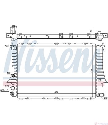 РАДИАТОР ВОДЕН AUDI A6 AVANT (1994-) 1.9 TDI - NASHUA