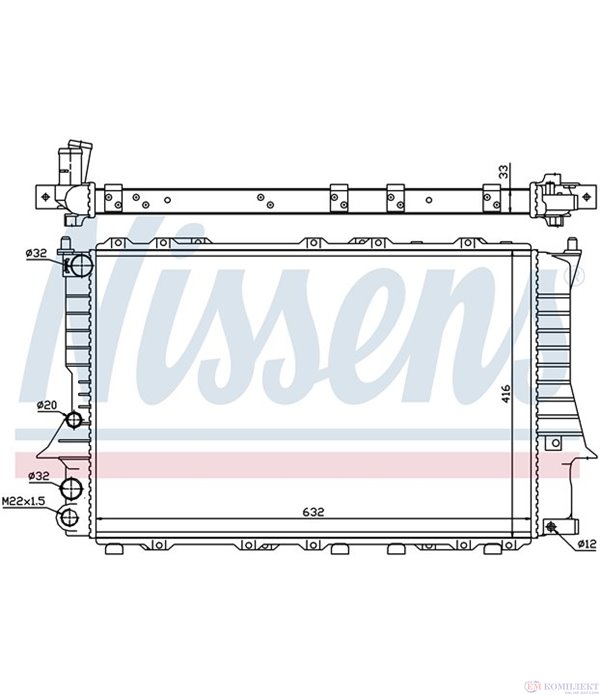 РАДИАТОР ВОДЕН AUDI A6 (1994-) 2.0 16V - NASHUA