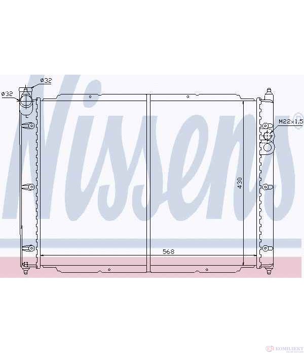 РАДИАТОР ВОДЕН VOLKSWAGEN TRANSPORTER III (1979-) 2.1 i - NASHUA