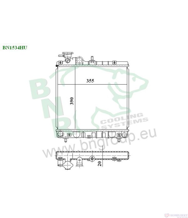 РАДИАТОР ВОДЕН HYUNDAI ATOS PRIME (1999-) 1.0 i - BNR