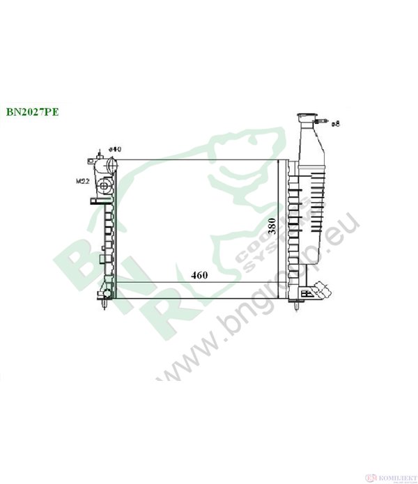 РАДИАТОР ВОДЕН PEUGEOT PARTNER COMBISPACE (1996-) 1.1 - BNR