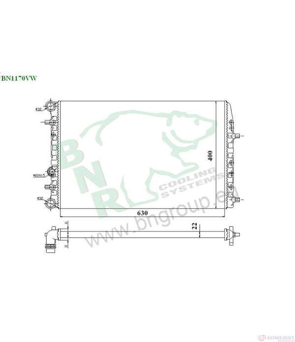 РАДИАТОР ВОДЕН SEAT IBIZA V SPORTCOUPE (2008-) 1.2 - BNR