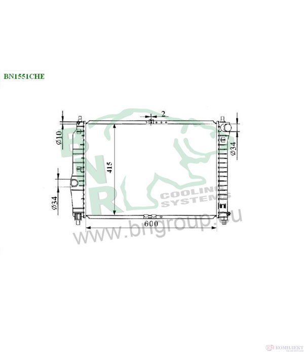 РАДИАТОР ВОДЕН CHEVROLET AVEO HATCHBACK (2008-) 1.2 - BNR