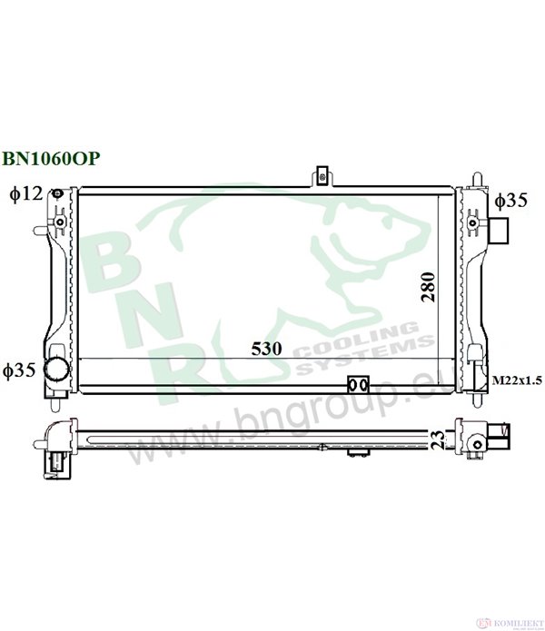 РАДИАТОР ВОДЕН OPEL CORSA A (1986-) 1.3 - BNR