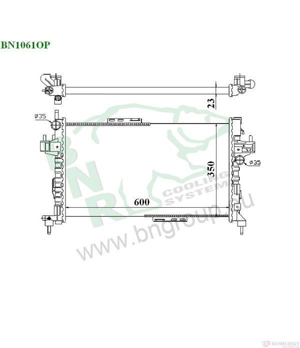 РАДИАТОР ВОДЕН OPEL COMBO (2001-) 1.3 CDTI 16V - BNR