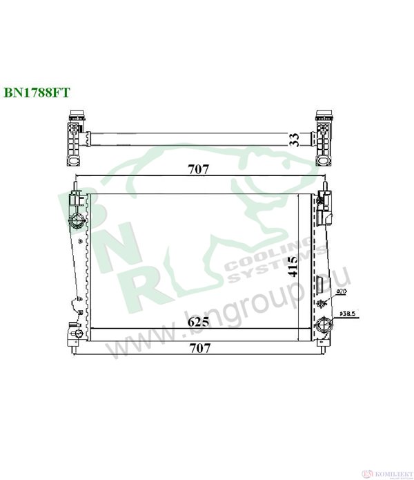 РАДИАТОР ВОДЕН FIAT PUNTO GRANDE (2005-) 1.3 D Multijet - BNR