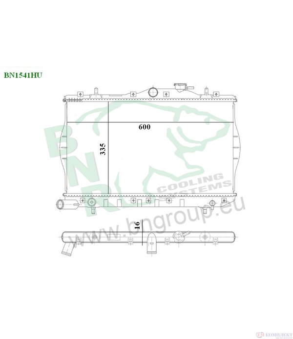 РАДИАТОР ВОДЕН HYUNDAI ACCENT I (1994-) 1.3 i 12V - BNR