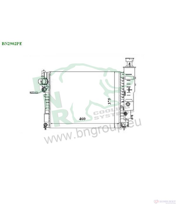 РАДИАТОР ВОДЕН PEUGEOT 405 II (1992-) 1.4 - BNR