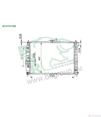 РАДИАТОР ВОДЕН CHEVROLET KALOS SEDAN (2005-) 1.4 16V - BNR