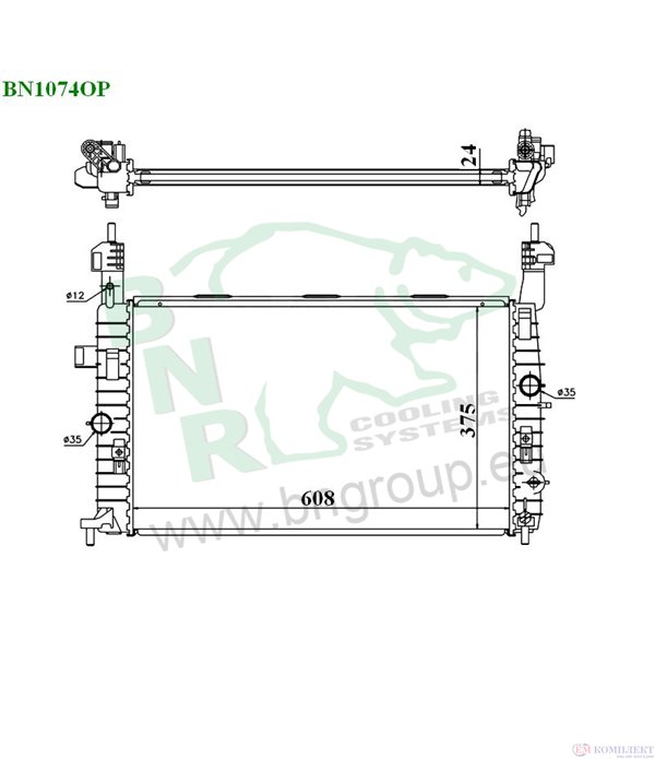 РАДИАТОР ВОДЕН VAUXHALL MERIVA MK I (2003-) 1.4 16V Twinport - BNR