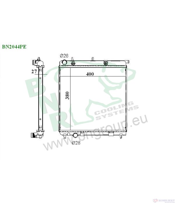 РАДИАТОР ВОДЕН CITROEN C2 (2003-) 1.4 HDi - BNR
