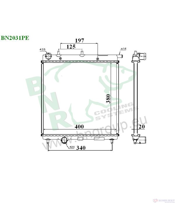 РАДИАТОР ВОДЕН PEUGEOT 207 (2006-) 1.4 HDi - BNR