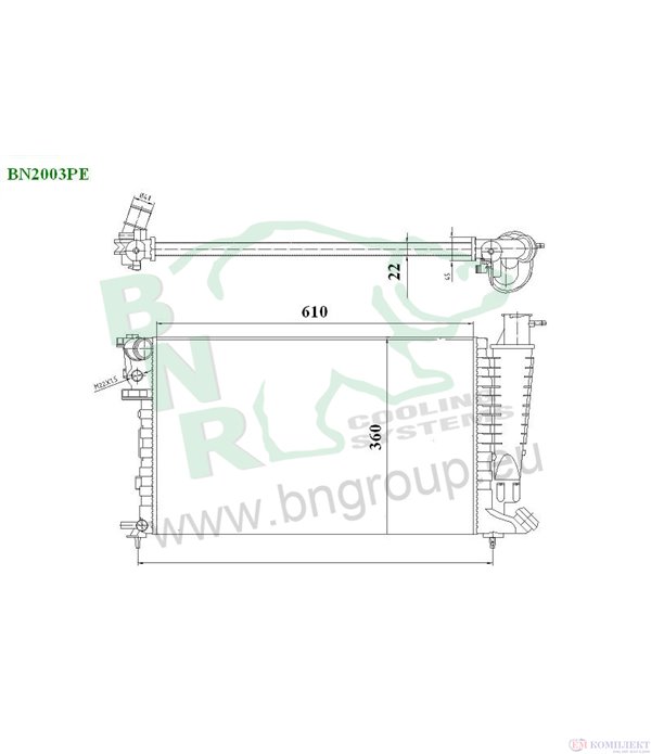 РАДИАТОР ВОДЕН CITROEN ZX BREAK (1993-) 1.4 i - BNR