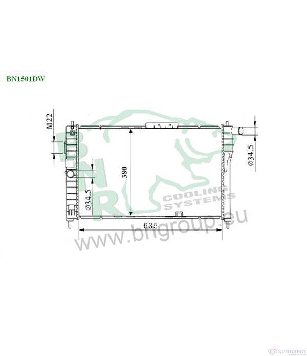 РАДИАТОР ВОДЕН DAEWOO CIELO SEDAN (1995-) 1.5 - BNR