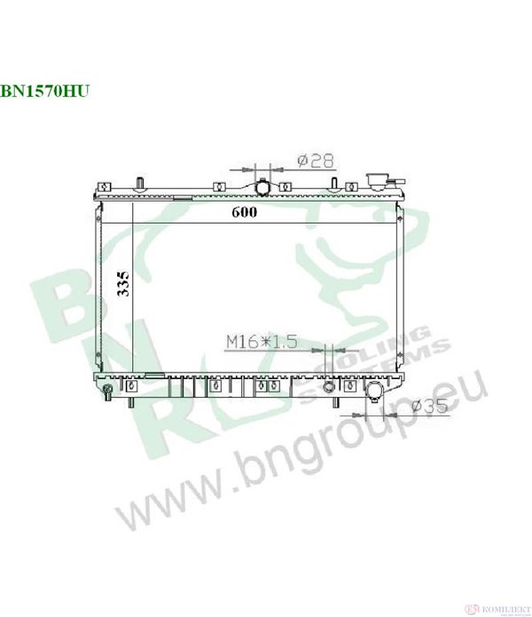 РАДИАТОР ВОДЕН HYUNDAI S COUPE (1990-) 1.5 i - BNR