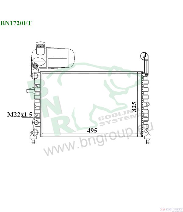 РАДИАТОР ВОДЕН FIAT TIPO (1987-) 1.6 - BNR
