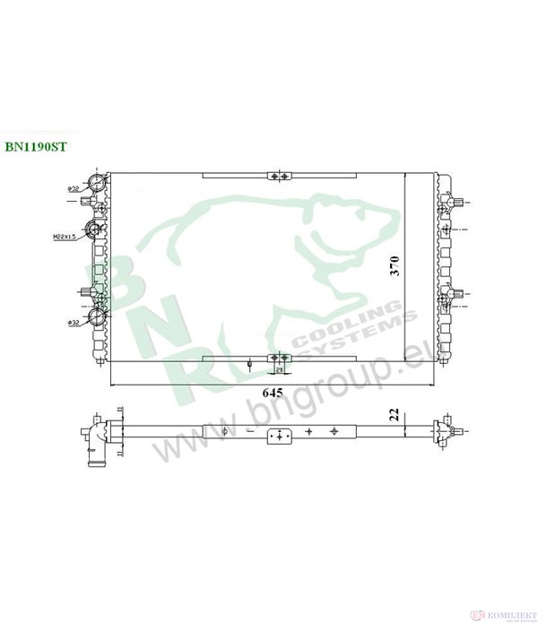 РАДИАТОР ВОДЕН SEAT CORDOBA HATCHBACK (1999-) 1.6 - BNR