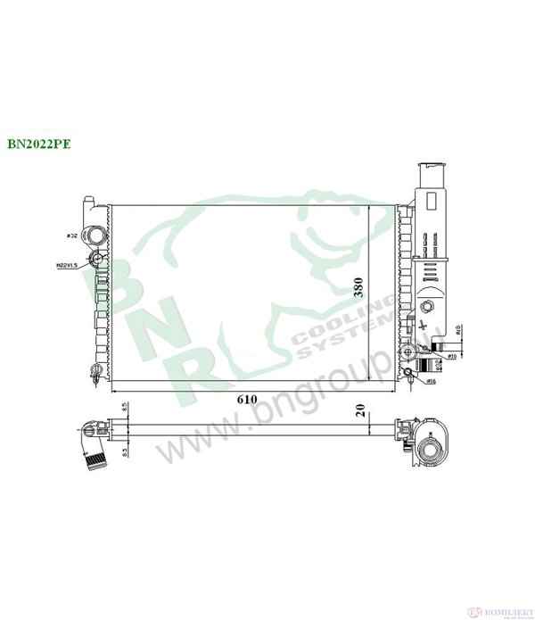 РАДИАТОР ВОДЕН PEUGEOT 405 I (1987-) 1.6 - BNR