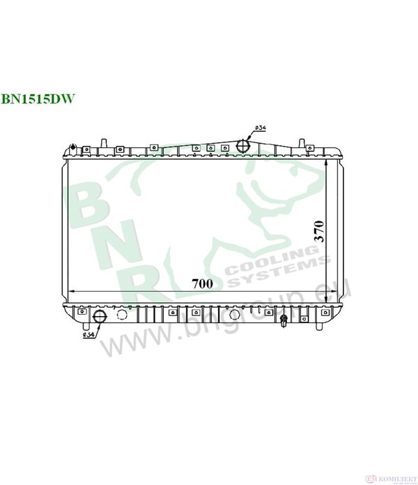 РАДИАТОР ВОДЕН CHEVROLET NUBIRA COMBI (2005-) 1.6 - BNR