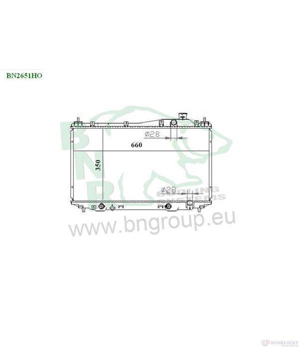 РАДИАТОР ВОДЕН HONDA CIVIC VII SEDAN (2001-) 1.6 - BNR