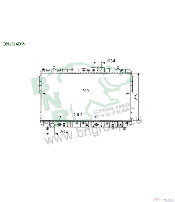 РАДИАТОР ВОДЕН CHEVROLET NUBIRA COMBI (2005-) 1.6 - BNR